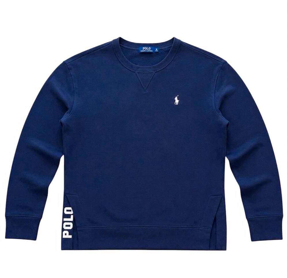 Polo Ralph Lauren Blue Women’s Sweatshirt, Sz. L, Embroidered Logo